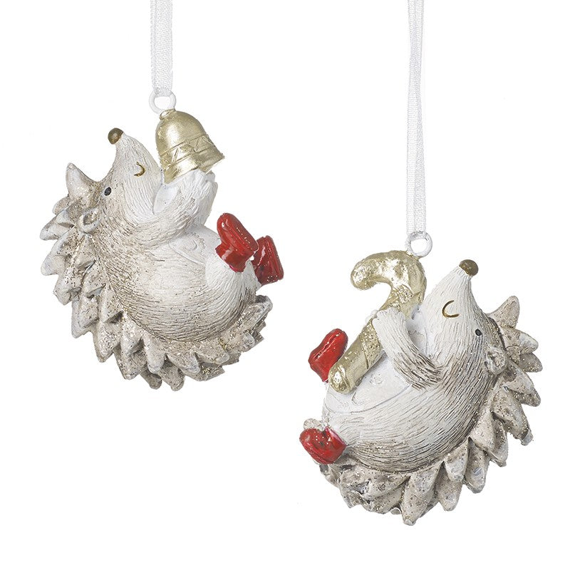 Hanging Hedgehogs with Bell or Candy Cane*