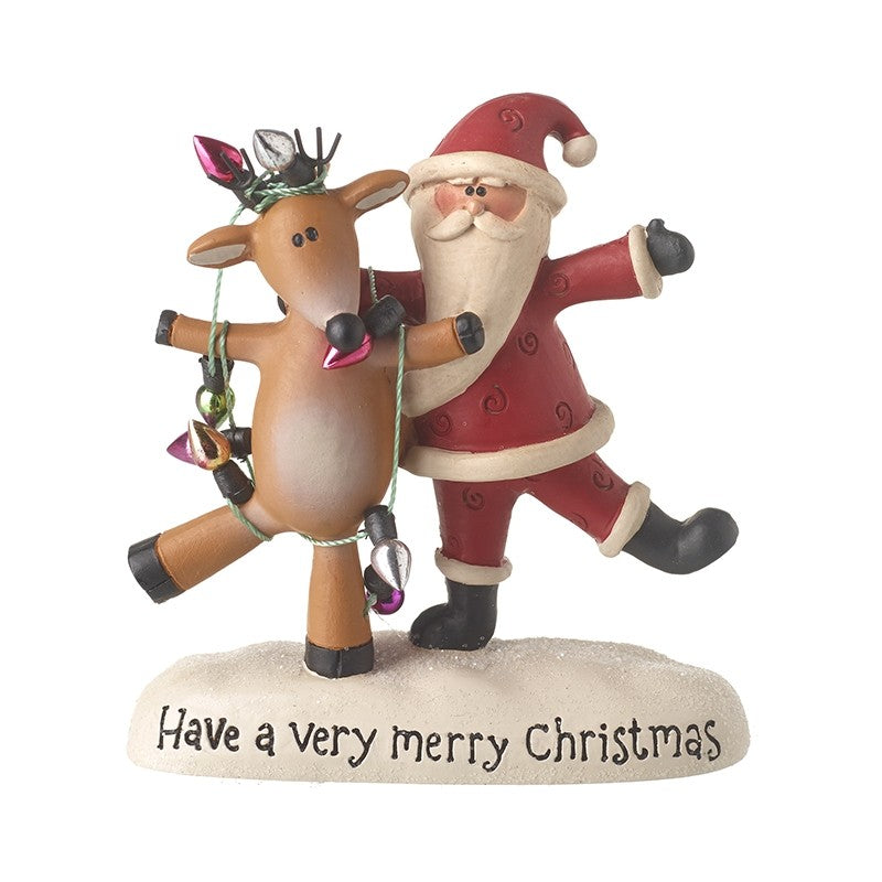 Have a Very Merry Christmas Santa and Rudolph Decoration