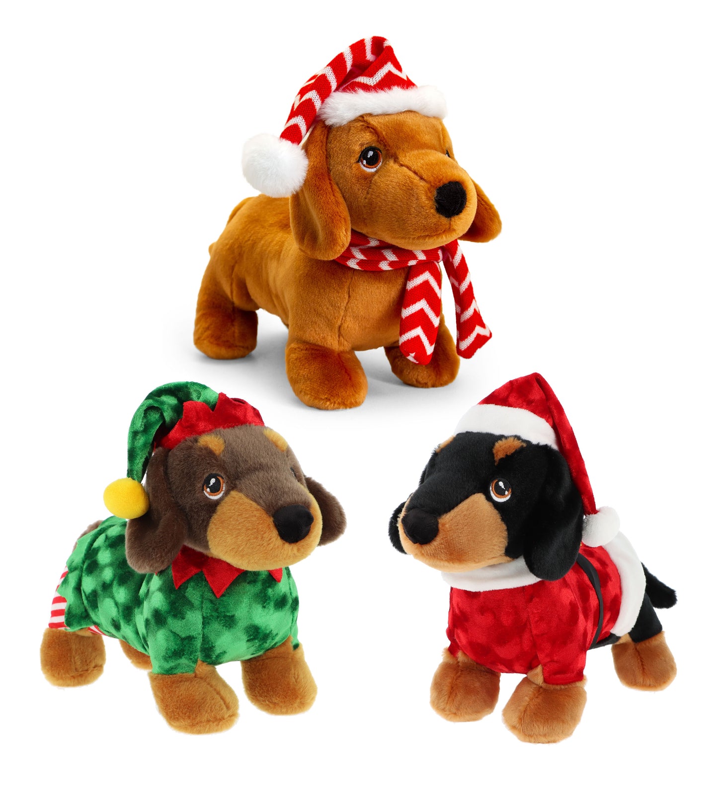 25cm Keeleco Dachshund in Christmas Outfit