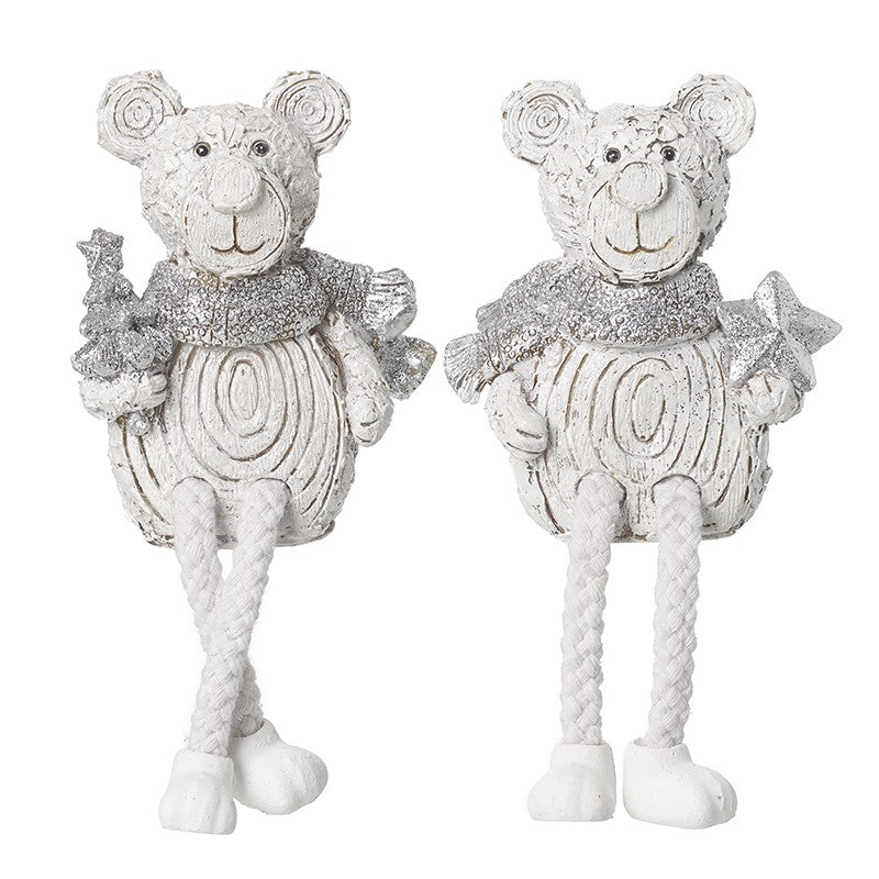 Resin Sitting Bear Mix With Rope Legs