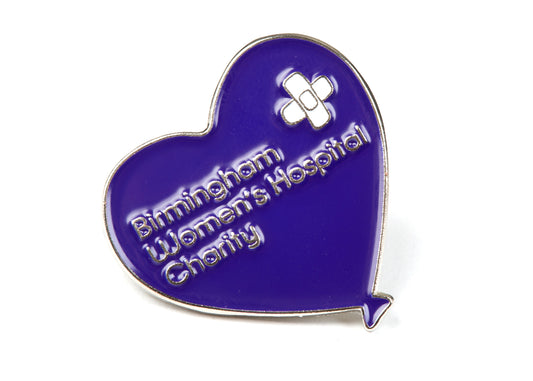 Birmingham Women's Hospital Purple Heart Pin Badge