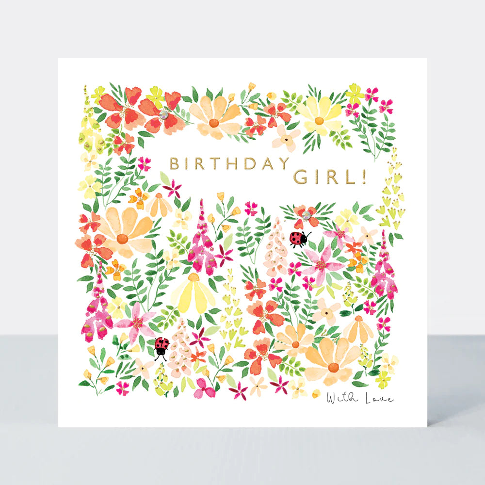 Floral Blossom Birthday Girl Card