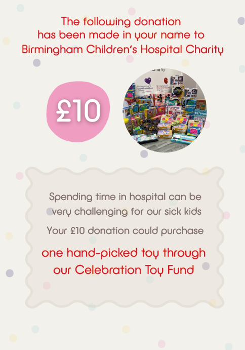 One hand-picked toy through our Celebration Toy Fund