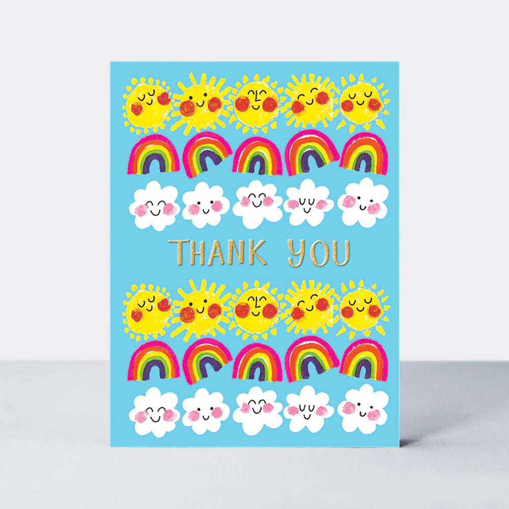 Pack of 10 Thank you Sun & Rainbows Cards