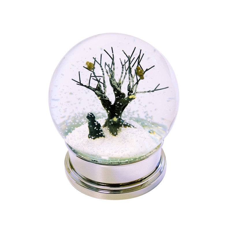 Snowglobe with Winter Scene & Black Dog