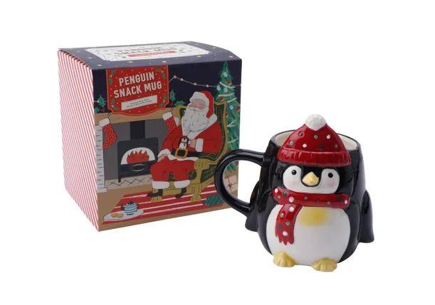 Joy To The World Penguin Snack Mug