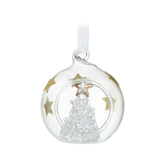Glass Bauble With Glass Christmas Tree