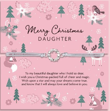 Merry Christmas Daughter Bracelet