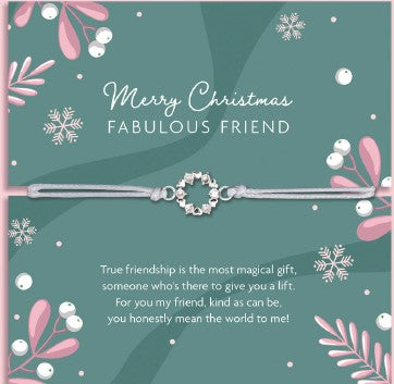 Merry Christmas Fabulous Friend Bracelet – Green Edition