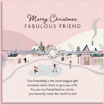 Merry Christmas Fabulous Friend Bracelet– Pink Edition