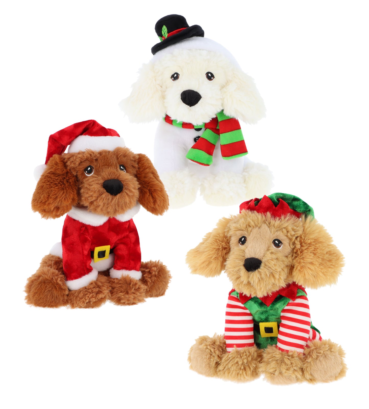 20cm Keeleco Cockapoo in Christmas Outfit