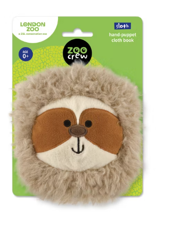 Zoo Crew Hand-Puppet Cloth Book Sloth