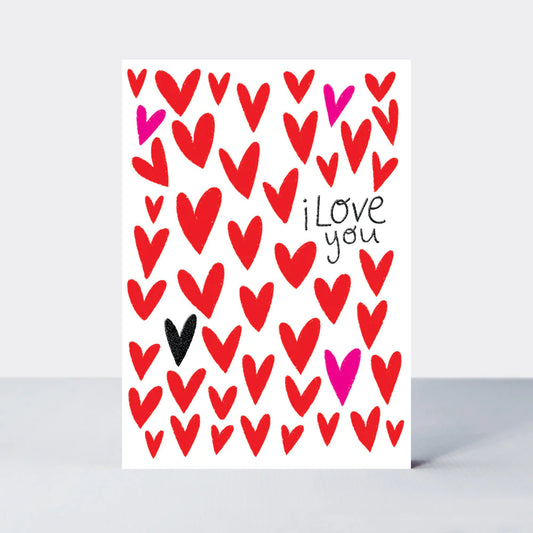 I Love You (little hearts) - Valentine's Day Card