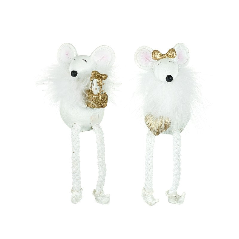 White & Gold Fluffy Mice Mix