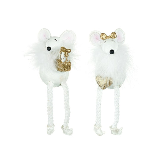 White & Gold Fluffy Mice Mix