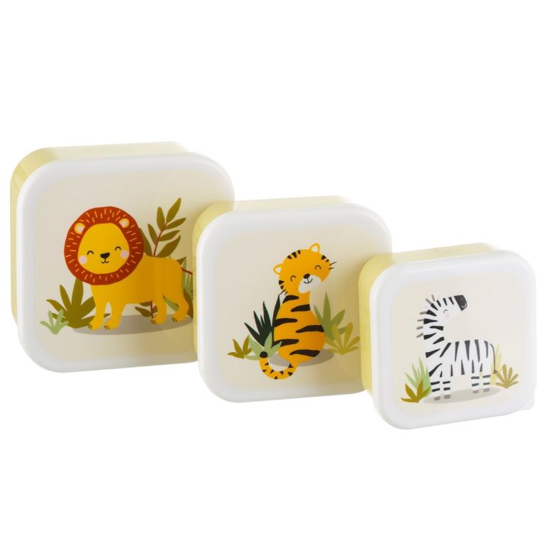 Savannah Safari Lunch Boxes - Set Of 3