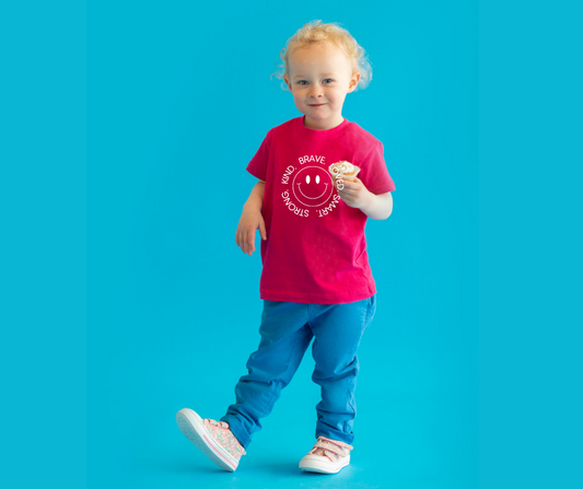 Fuchsia Kids Motivational T-Shirt