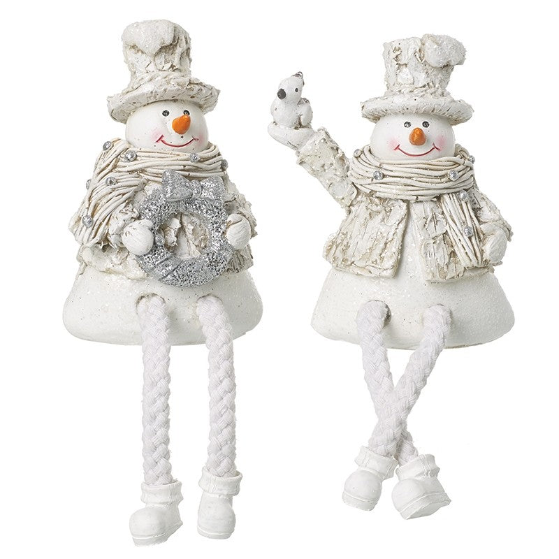 Sitting Snowmen with Rope Legs