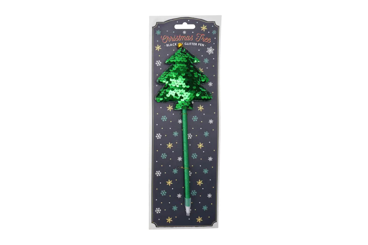 Green Glitter Christmas Tree Pen